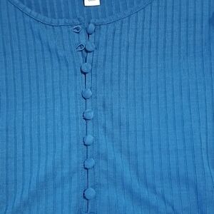 NWOT Turquiose Blue Medium Sleeve Maxi Dress